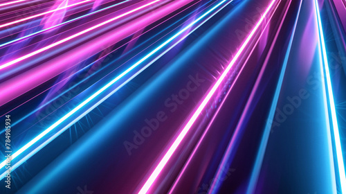 Red and blue technology neon spotlight background, red and blue light background concept illustration © lin