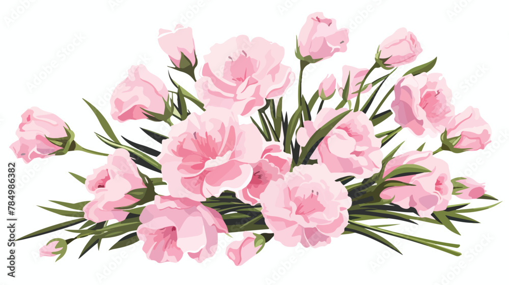 A bouquet of pink Lisianthus with buds 
