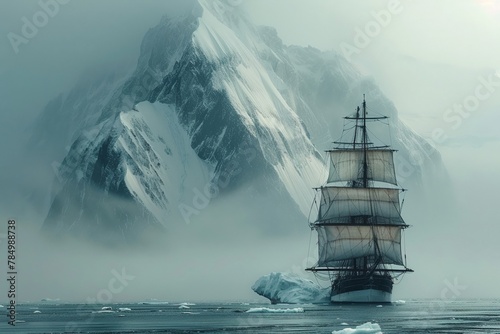 Vintage Antarctic expedition, ice and isolation, courage and discovery, the call of the wild