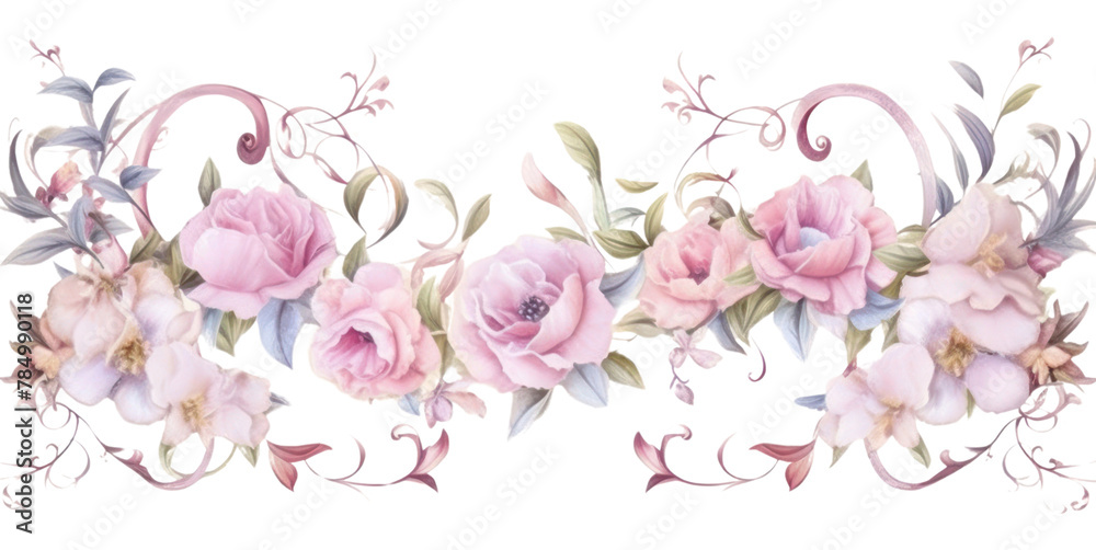 PNG Peony borders pattern flower plant