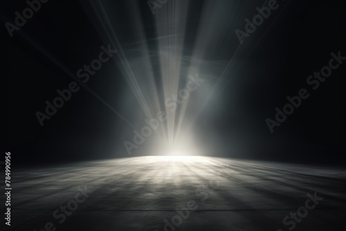 3D rendering of light gray background with spotlight shining down on the center.