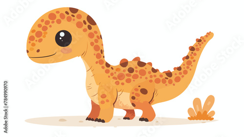 Cartoon Cute Little Baby Dinosaur. Vector illustration