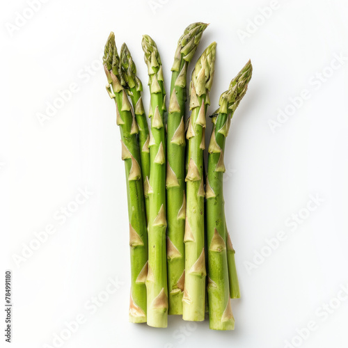 bunch of asparagus isolated on white background