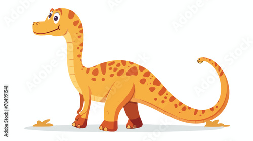 Cartoon funny dinosaur. Vector illustration of cute © Hassan