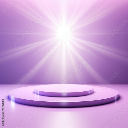 3D rendering of light lavender background with spotlight shining down on the center.