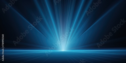 3D rendering of light navy blue background with spotlight shining down on the center.
