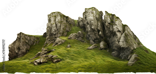 PNG Green grassy rocky cliff landscape nature mountain