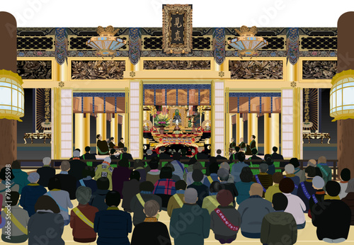 西本願寺御影堂晨朝