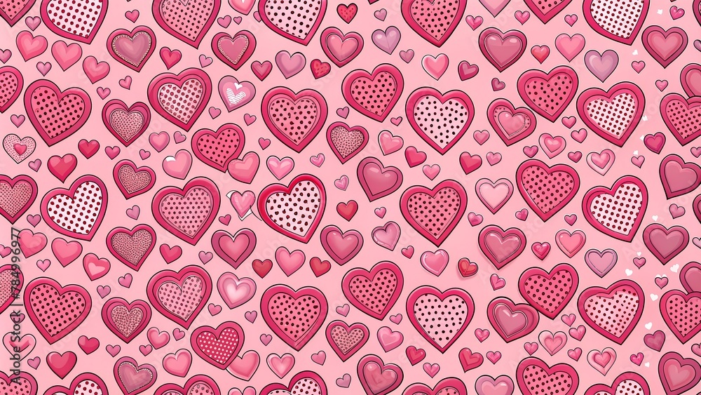 endless pattern hearts on pink backround endless pattern hearts on pink backround