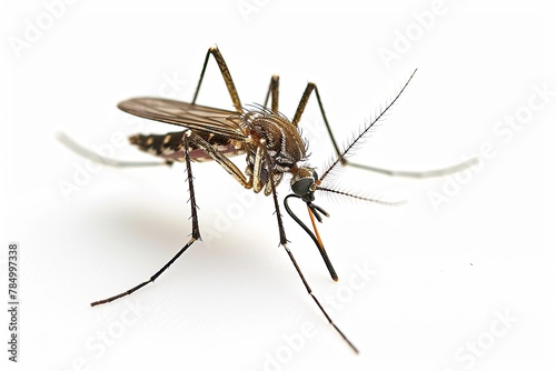 Mystic portrait of Common house mosquito, beside view, full body shot, Close-up View,