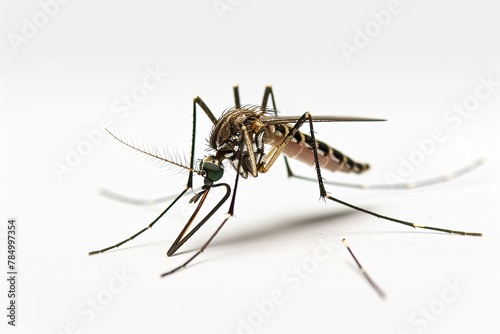 Mystic portrait of Common house mosquito, beside view, full body shot, Close-up View,