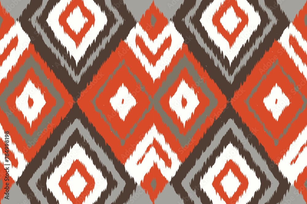 ikat Abstract Ethnic art. Seamless pattern in tribal, folk embroidery, and Mexican style. Aztec geometric art ornament print.Design for carpet, cover.wallpaper, wrapping, fabric, clothing ikat Abstract Ethnic art. Seamless pattern in tribal, folk embroidery, and Mexican style. Aztec geometric art ornament print.Design for carpet, cover.wallpaper, wrapping, fabric, clothing