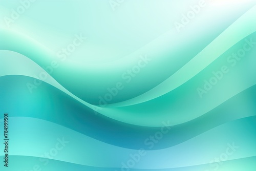 Abstract cyan and green gradient background with blur effect, northern lights. Minimal gradient texture for banner design. Vector illustration