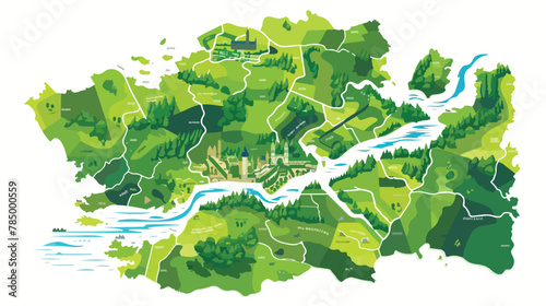 A Map of the country of Netherlands Vector 