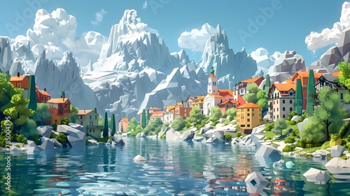 Low Poly Art: A Vivid Tourism Journey - Exploring Iconic Landmarks and Hidden Gems photo