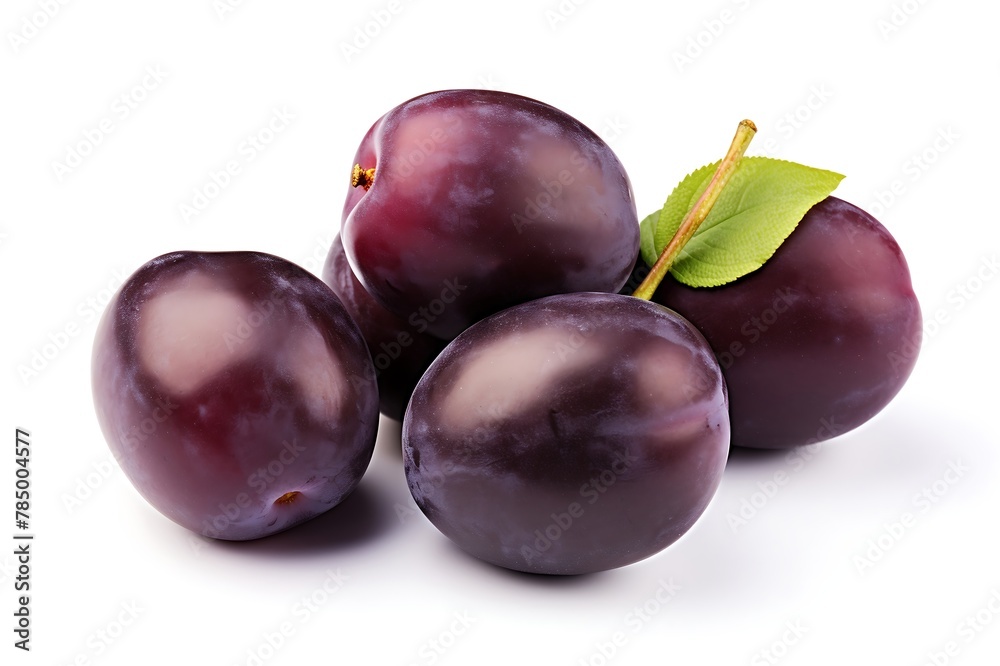 Damson Plum isolated on white background