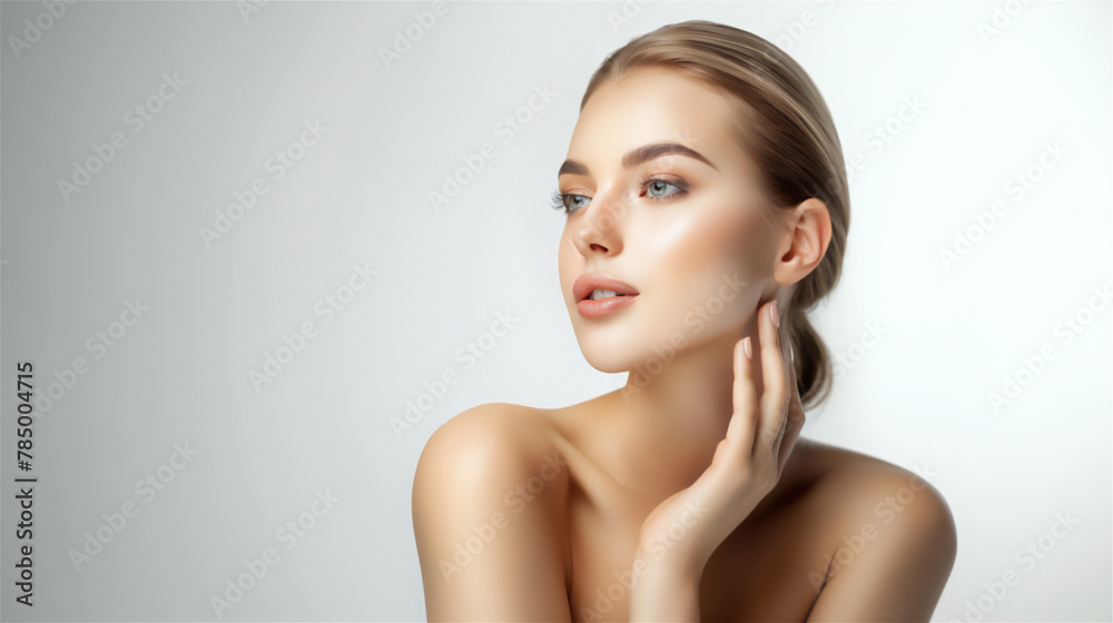 Naklejka premium ブロンズヘアーの若い女性