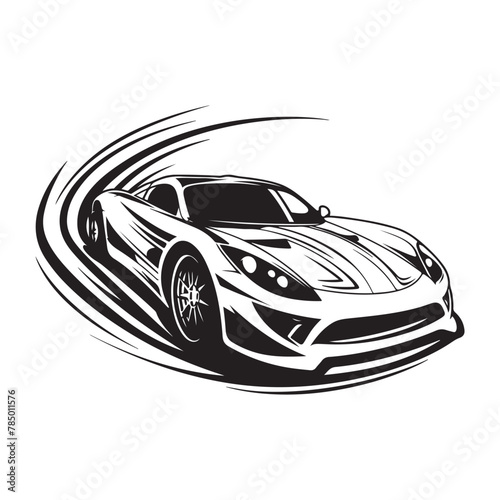 Sport Car Image Vector illustration isolated on white background  Racing car illustration