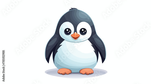 Cute cartoon penguin on a white background Vector illustration © Asad
