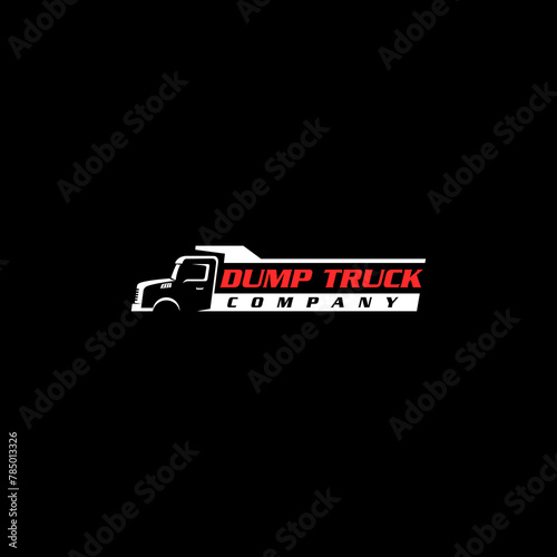 A simple dump truck logo features a minimalist design that captures the essence of a dump truck's functionality. It a suitable choice for businesses related to construction or heavy equipment services