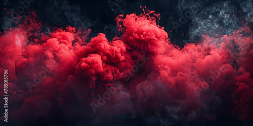 Red and black pure smoke background white high quality wallpaper  photo