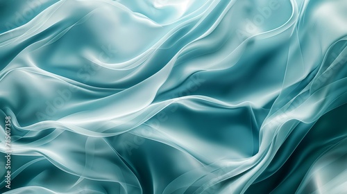 A blue and white fabric with a wave pattern. The fabric is very smooth and has a very calming effect