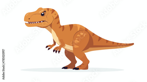 Cute Trex Dinosaur Cartoon Vector Illustration isolated