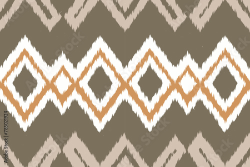 Ethnic ikat seamless pattern in tribal. Fabric American, Mexican style. Design for background, wallpaper, illustration, fabric, clothing, carpet, textile, batik, embroidery.