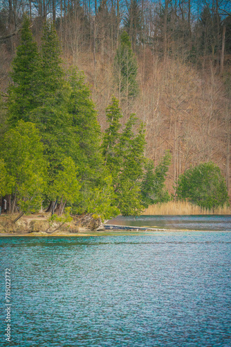 Landscape of Green Lake State Park of New York