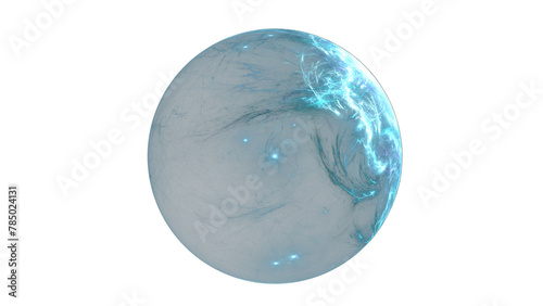 Blue energy ball transparency bcakground photo