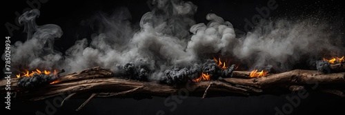 Wood ash (Shahtoot) on a black background.