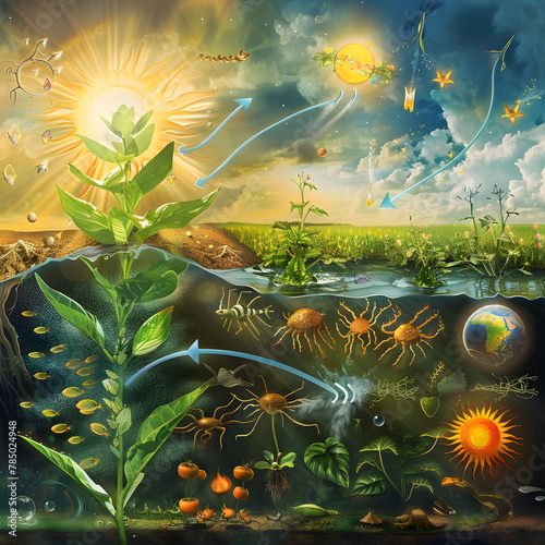 Colorful Representation of The Ecological and Essential Oxygen Cycle