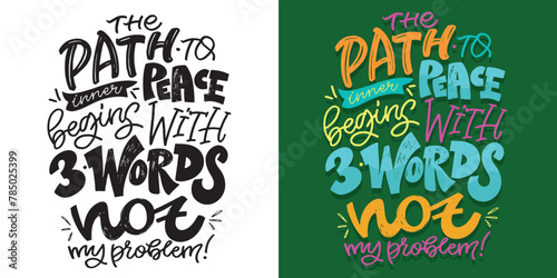 Funny hand drawn doodle lettering postcard quote. T-shirt design  clothes print  mug print. Lettering art.
