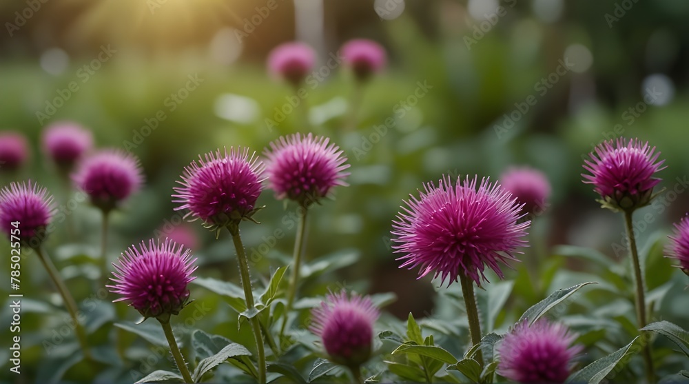 Globe amaranth or Gomphrena globosa Globe Amaranth Bachelor Button.generative.ai Globe amaranth or Gomphrena globosa Globe Amaranth Bachelor Button.generative.ai