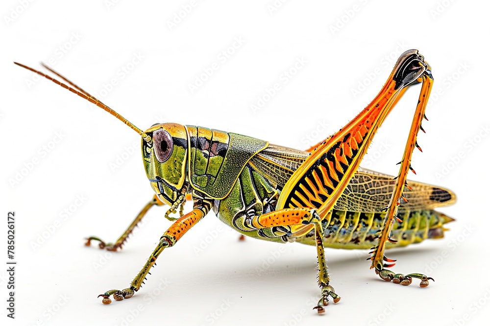 Fototapeta premium Mystic portrait of Orange Lubber Grasshopper,
