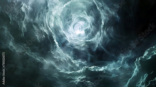 Captivating Celestial Vortex:A Swirling Storm of Ethereal Power in the Cosmic Abyss