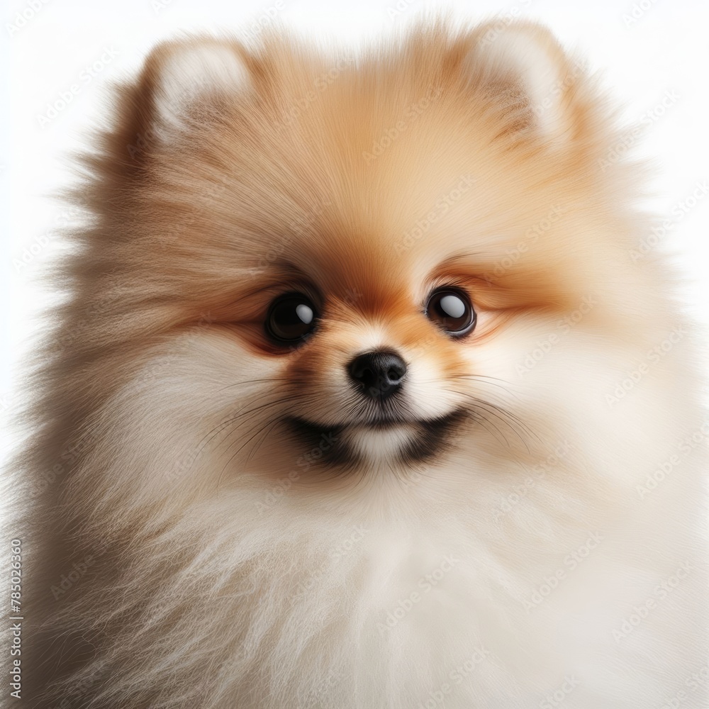 Adorable Pomeranian Puppy with Luxurious Fur