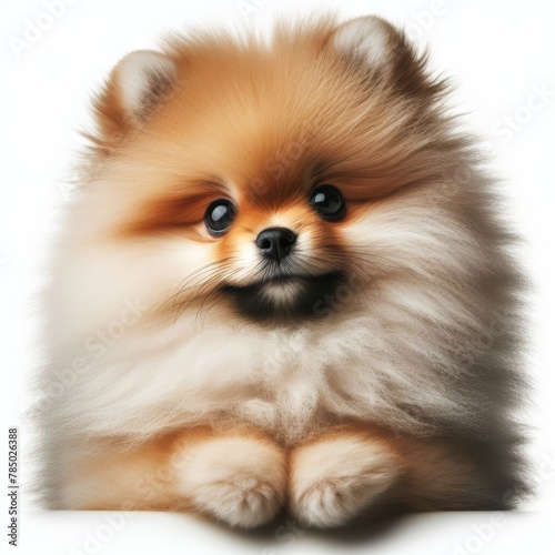 Charming Pomeranian Puppy with Fluffy Coat