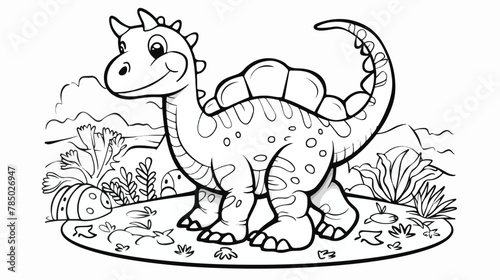 Cute Dianosaur Coloring page Dino Pictures to Color f © Casa