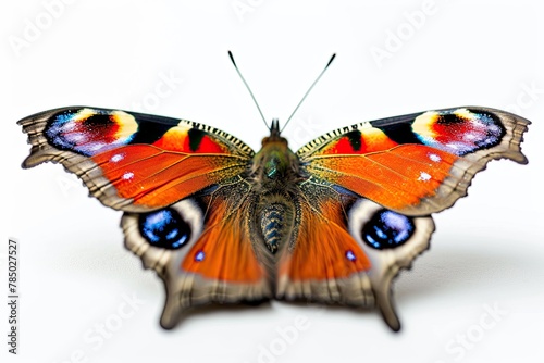 Peacock Butterfly on white background, © Tebha Workspace