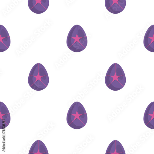 Illustration on theme seamless celebration holiday Easter with hunt colorful bright eggs
