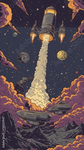rocket in space