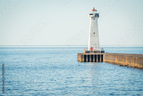 The View of A Small Beautiful Lighthouse in Lake Ontario