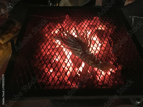 Barbecue of seafood, Senegal, West Africa