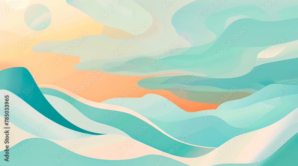 Design a serene background with soft gradients and minimal detail, abstract  , background