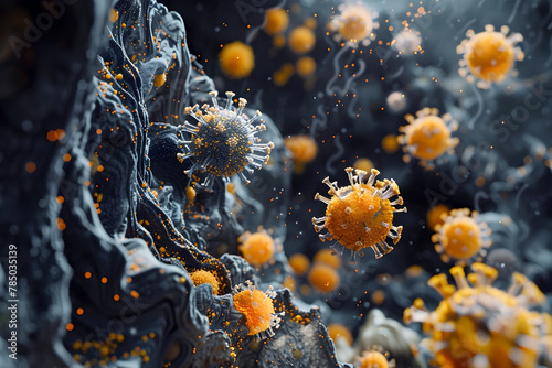 Microscopic Warfare:Visualizing the Intricate Battle Between Pathogens and the Immune System in Cinematic 3D Render