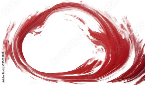 Red wave oil painting using brush technique. photo