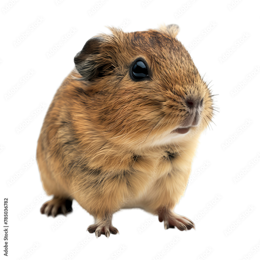 guinea pig on a transparent background. Cute pet, rodent guinea pig on a transparent background. Cute pet, rodent