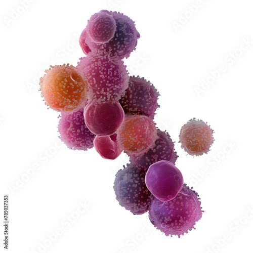 pneumococcus the bacterium is isolated on a transparent background. Microbiology, the study of microorganisms, infections, bacteria