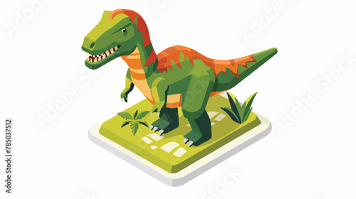 Dino icon. Isometric of dino vector icon for web desi © Tech